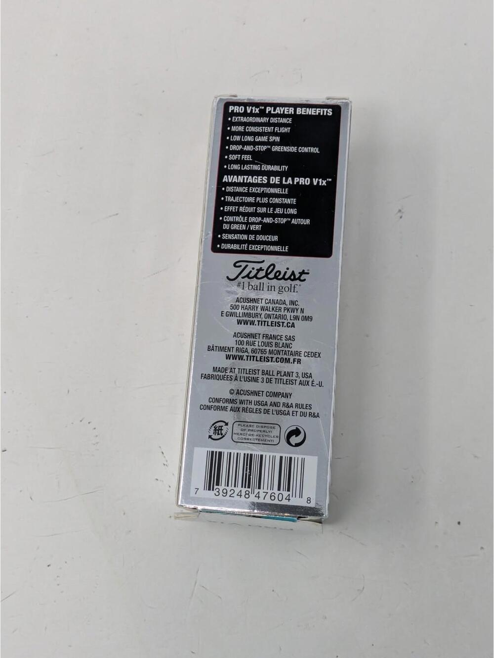 Titleist Pro V1x Golf Balls - 1 Sleeve - 3 Balls - Picture 3 of 3